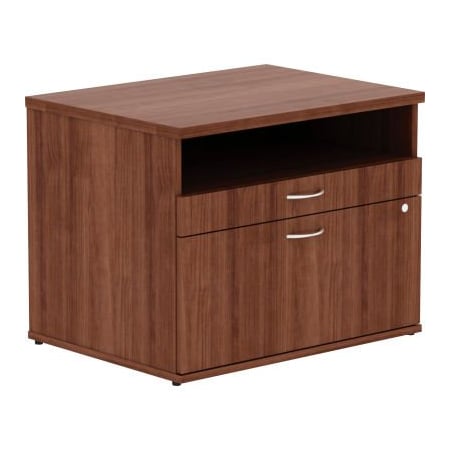 Lorell Lorell Open Shelf File Cabinet Credenza - Walnut - Relevance Series LLR16231